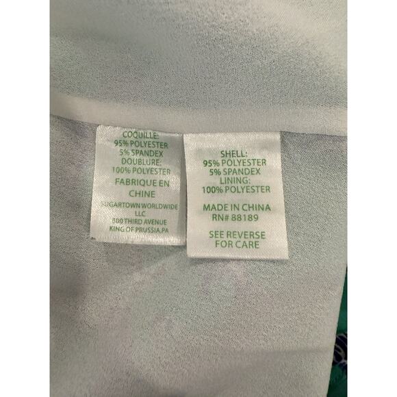 Lilly Pulitzer Winona Stretch Beautiful Dress Green Blue Zebras VNeck Statement - Picture 10 of 15